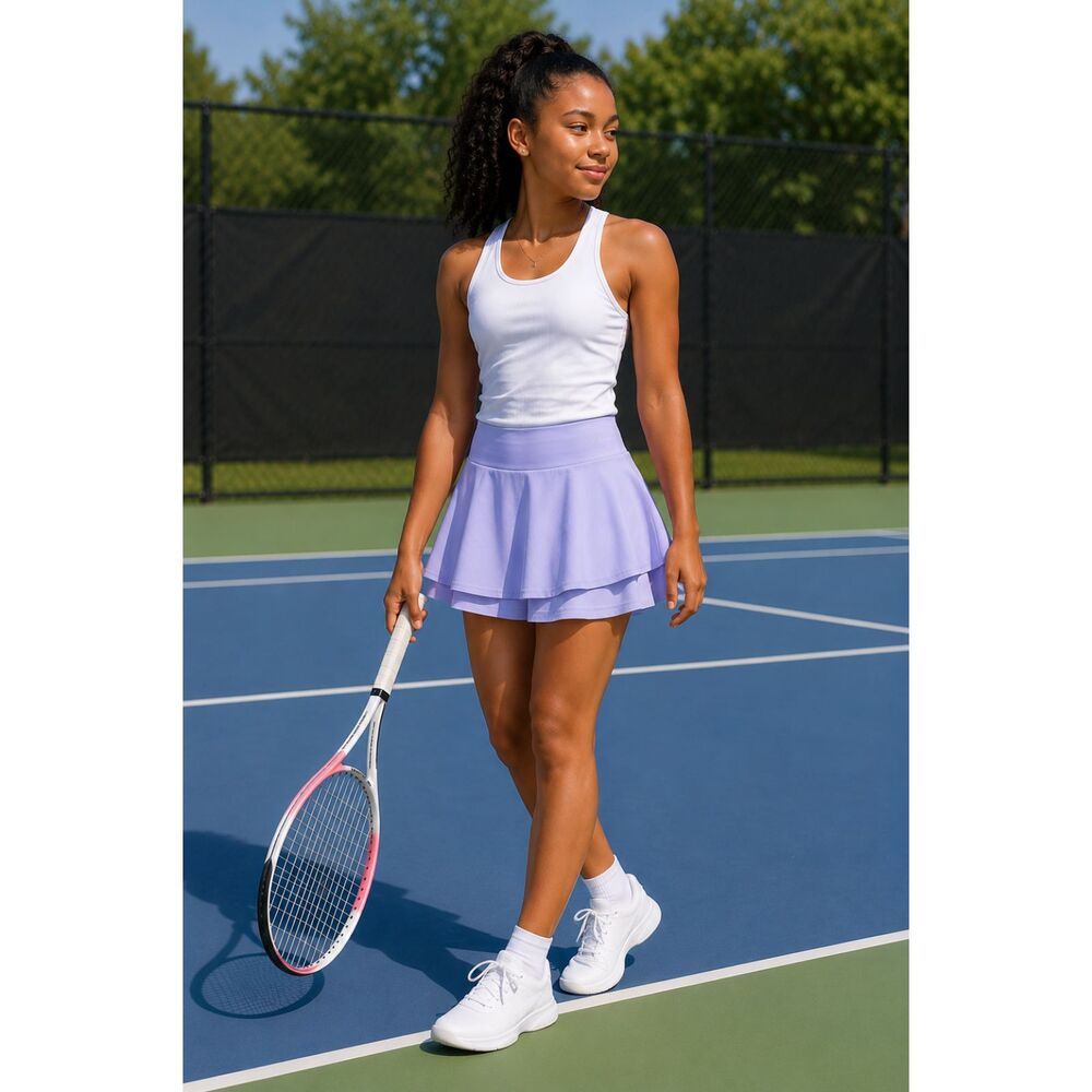 All In Motion Lavender Tennis Skort Girls L 10/12 Athletic Activewear NWT #11